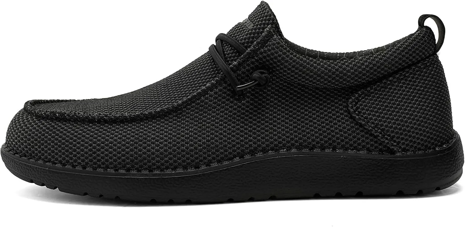 1TAZERO Mens Wide Shoes Casual Slip On Shoes for Men - Men Loafers Wide Comfortable Boat Shoes with Arch Support