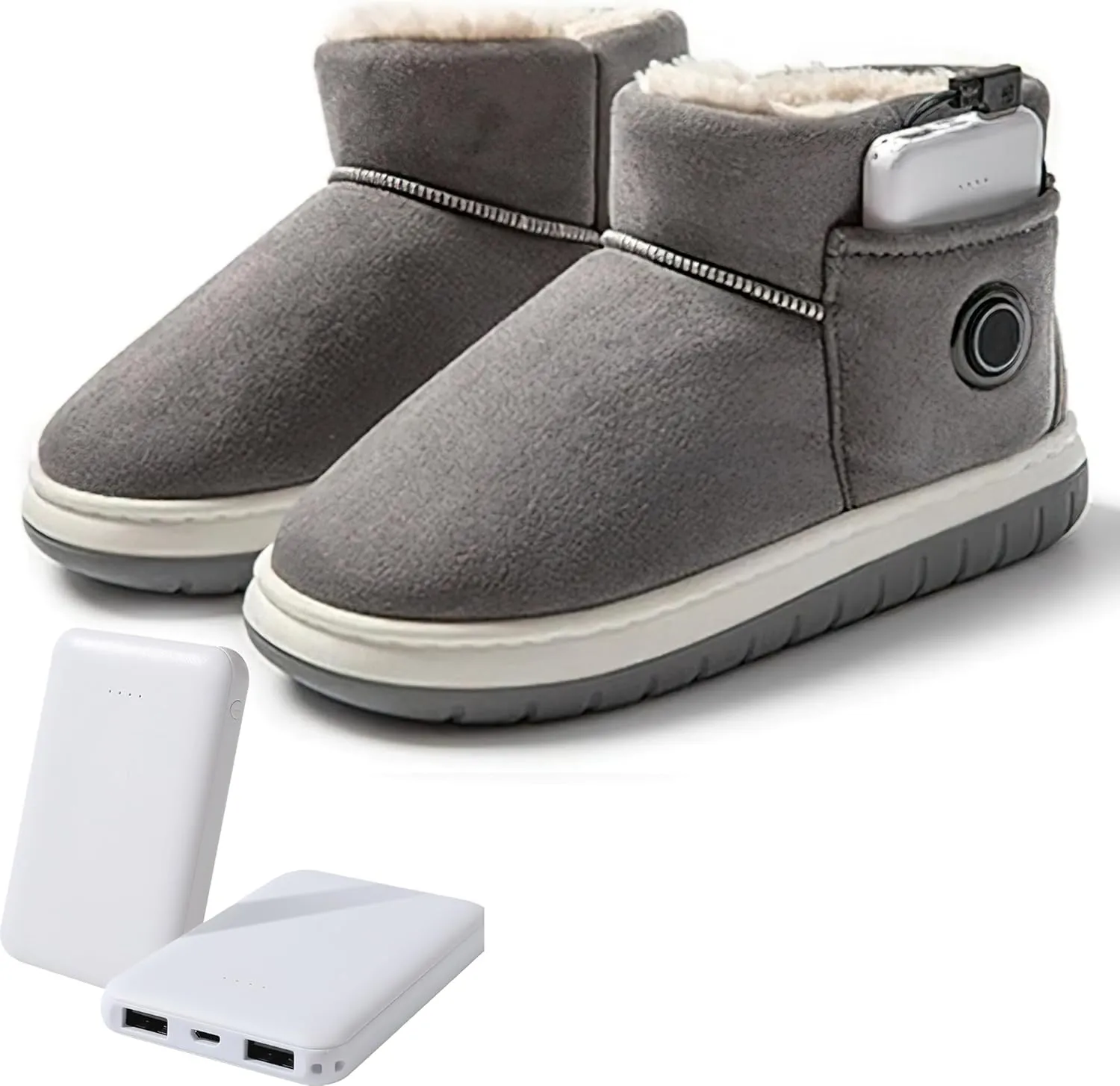 2025 New Heated Boots, Foot Warmer Women Shoes, Non-Slip Winter Snow Boots With 5000mAh Rechargeable Battery Electric Slippers, Unisex