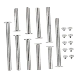 50Sets Plated Scrapbook Binding Screws Leather Craft Screw Post for Photo Albums and Scrapbooking Projects