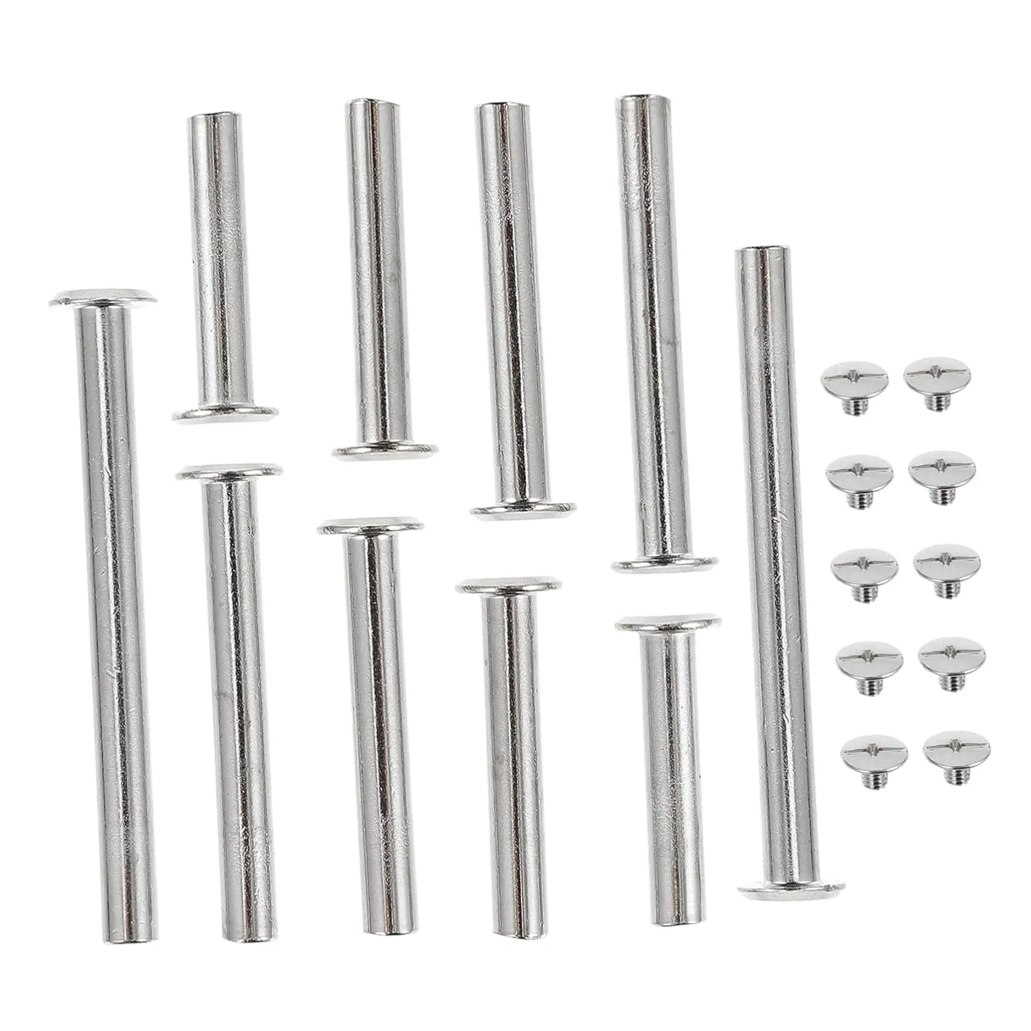 50Sets Plated Scrapbook Binding Screws Leather Craft Screw Post for Photo Albums and Scrapbooking Projects