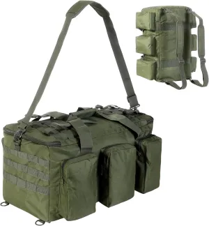 55L Tactical Military Duffle Bag with Compartments and Straps for Men, Large Size Sports Gym Duffel Bag for Weekender Travel Camping (Green)