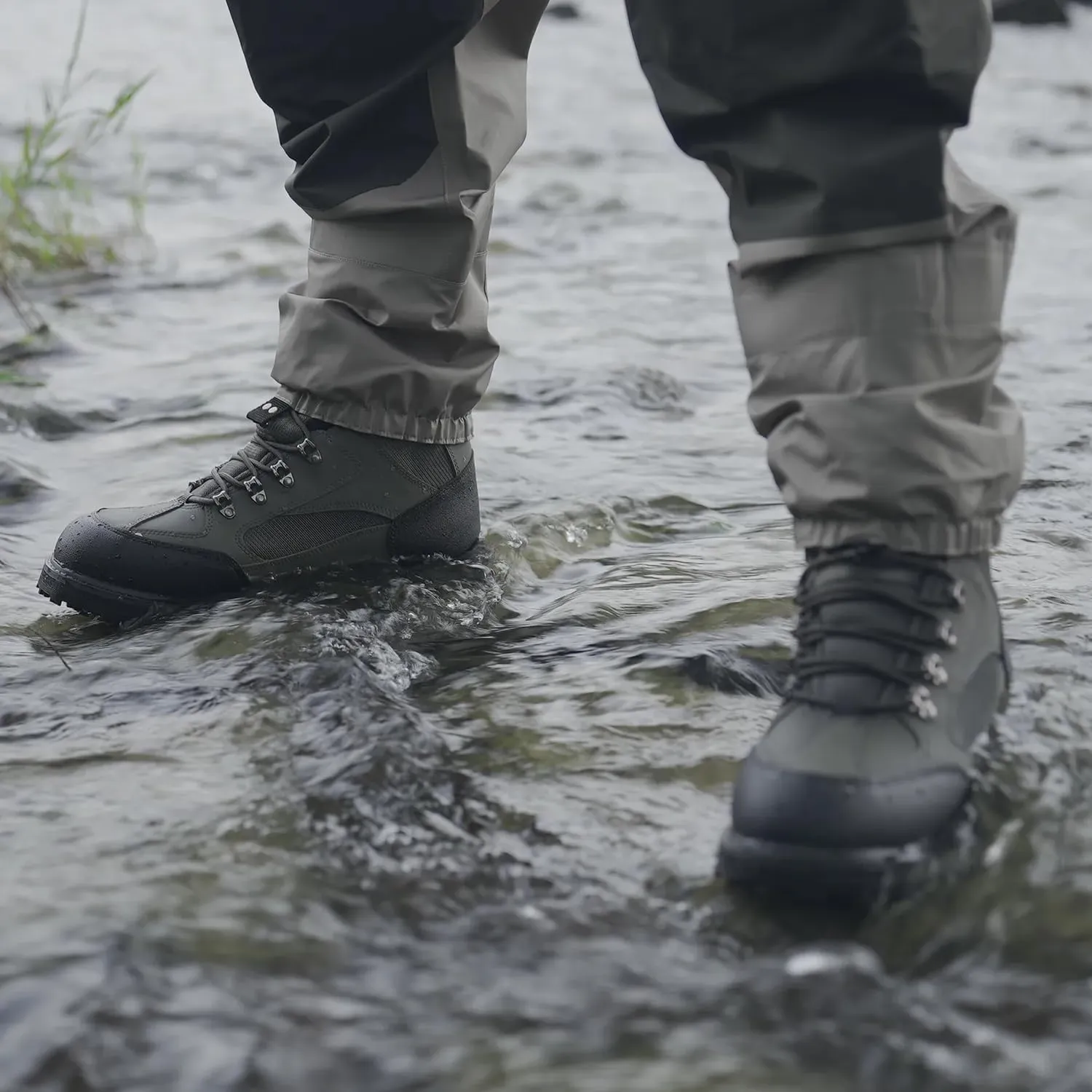 8 Fans Wading Boots for Men,Anti-Slip Rubble Sole Comfortable Durable Material Good for Fishing or Hunting