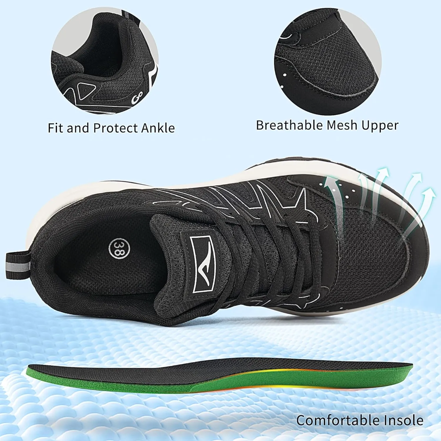 Ablanczoom Womens Sneakers Walking Shoes