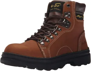 Ad Tec 6 in Mens Classic Clog Garden Hiker Boots, Black - Steel Toe, Oil Resistant Outsole, Perfect for Indoor and Outdoor Work