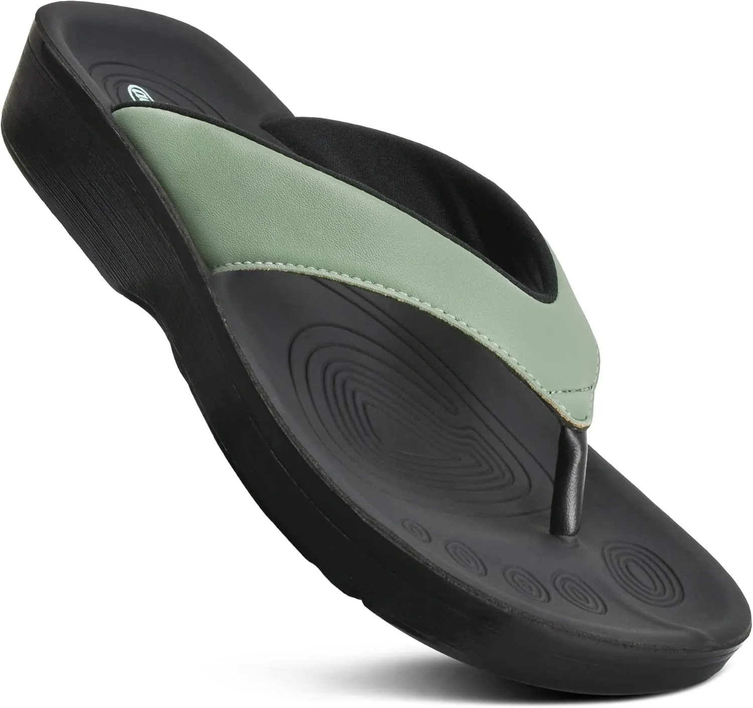 AEROTHOTIC Arch Support Flip Flops for women Stylish Cushioned Padded Straps with Soft Toe Post Slip on Footwear Dressy Travel Recovery Outdoor Comfortable Walking Women Sandals