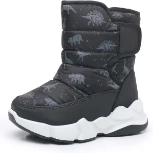 Ahannie Kids Toddler Snow Boots Boys Girls Winter Boots Insulated Warm Outdoor Shoes(Toddler/Little Kid)