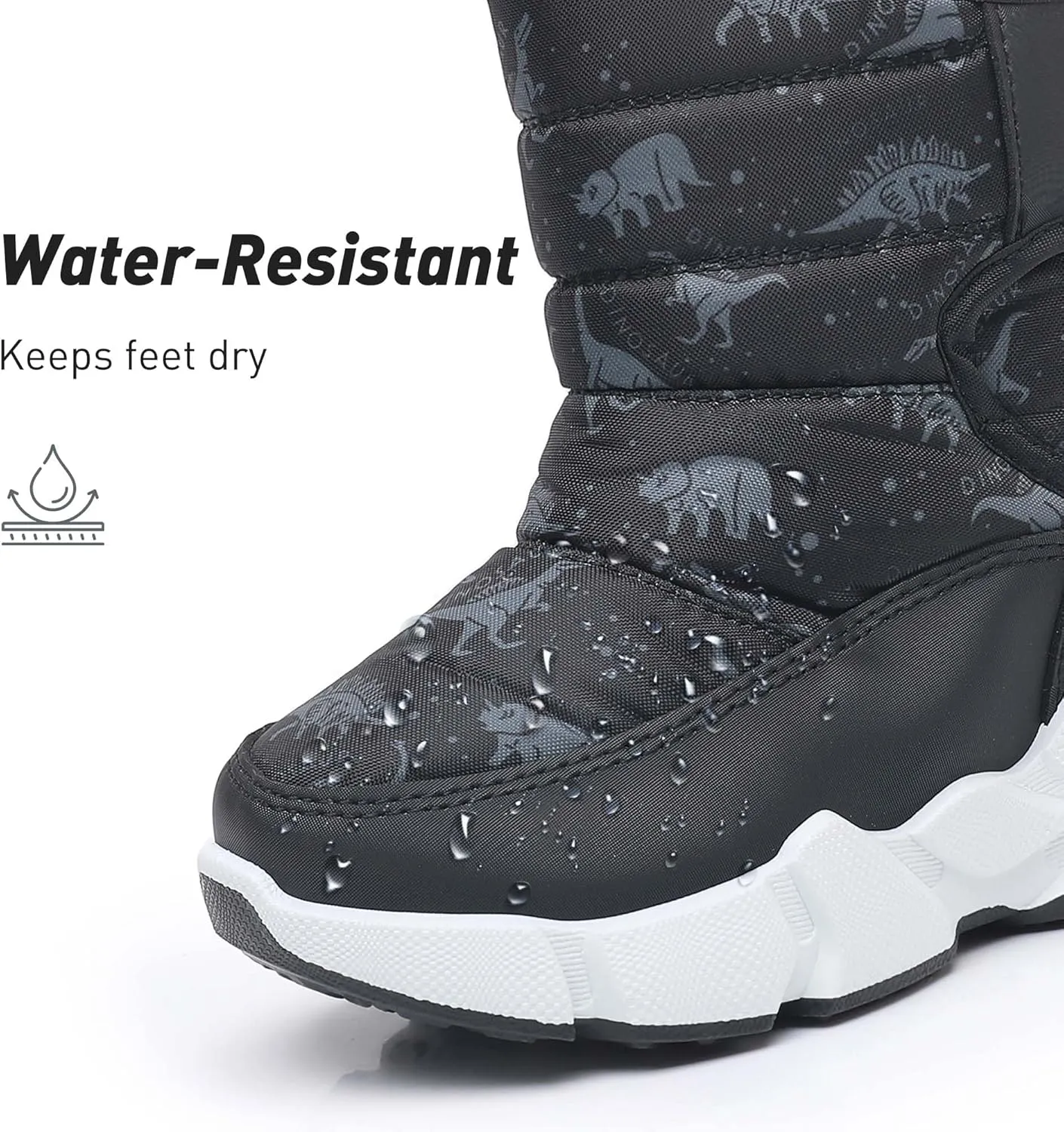 Ahannie Kids Toddler Snow Boots Boys Girls Winter Boots Insulated Warm Outdoor Shoes(Toddler/Little Kid)