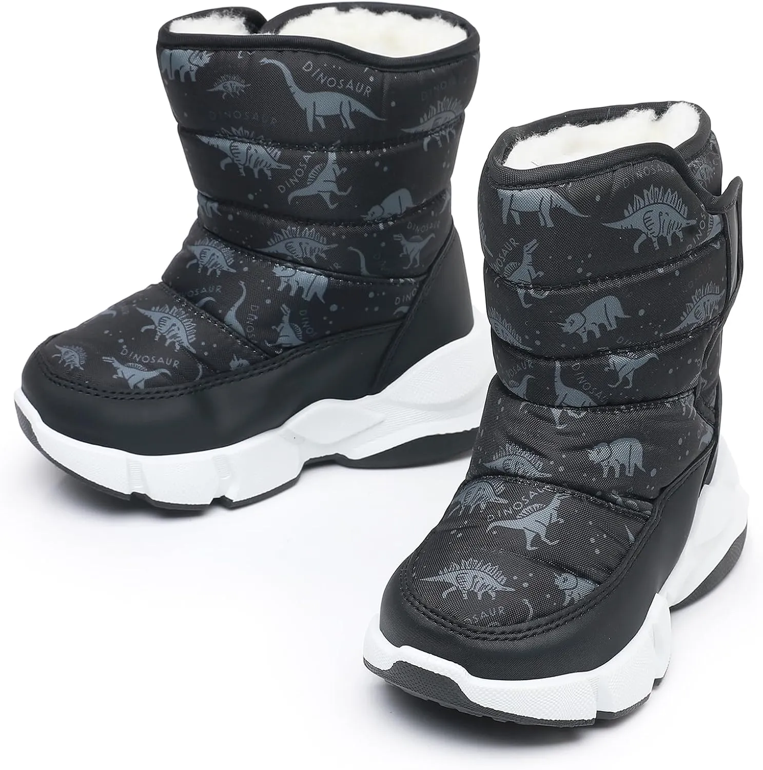 Ahannie Kids Toddler Snow Boots Boys Girls Winter Boots Insulated Warm Outdoor Shoes(Toddler/Little Kid)