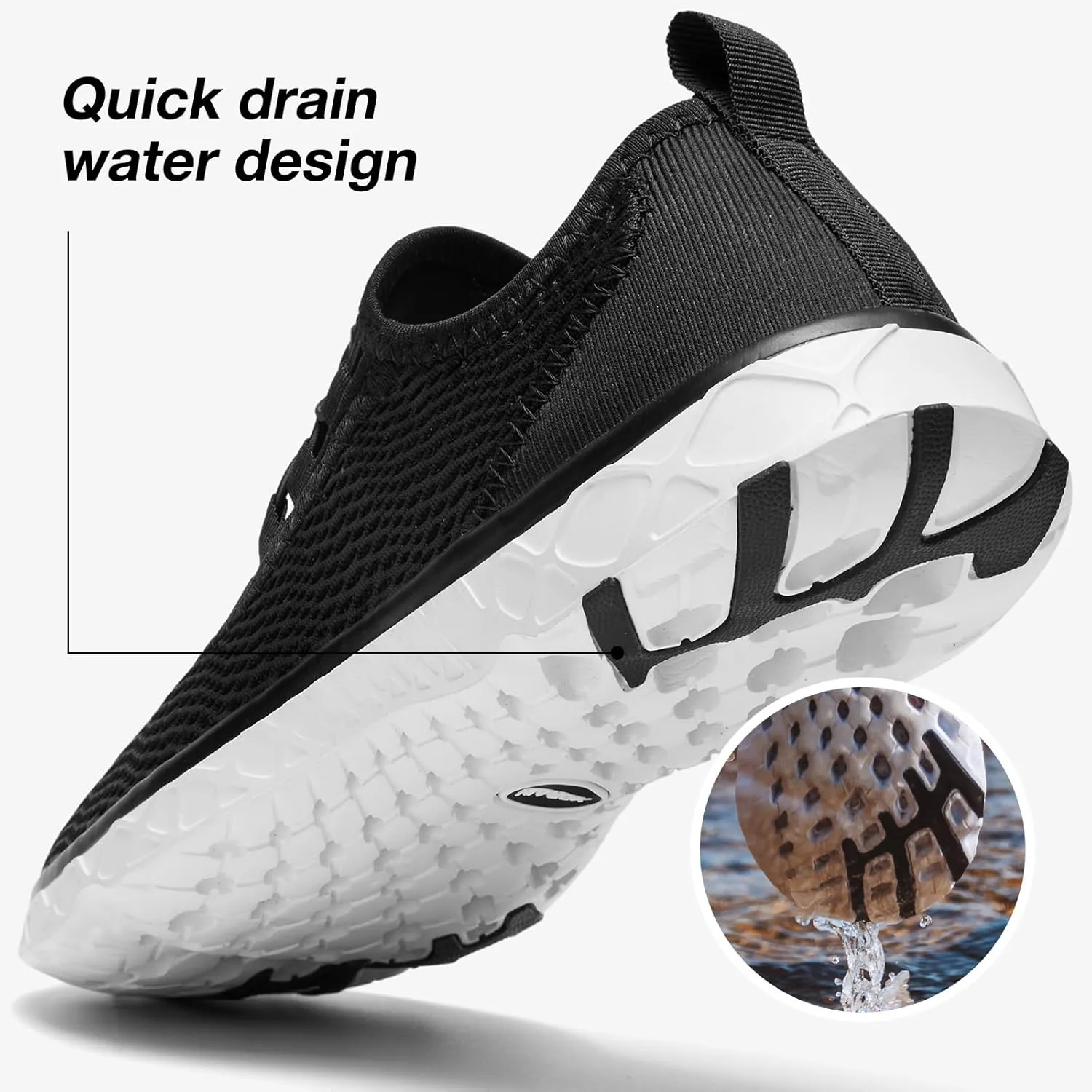 ALEADER Women's Stylish Water Shoes, Quick-Dry Xdrain Water Sneakers, Lightweight & Comfort Footed