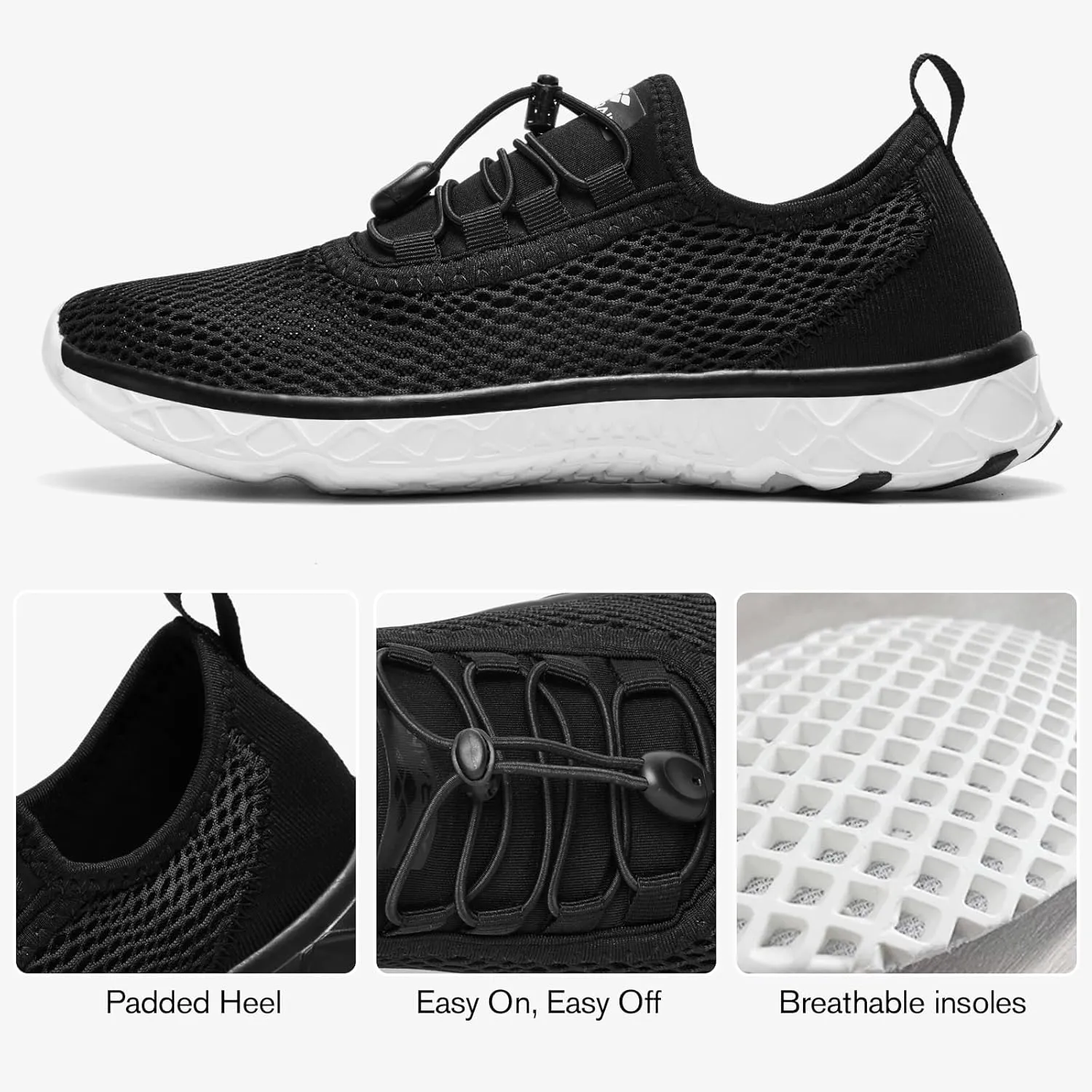 ALEADER Women's Stylish Water Shoes, Quick-Dry Xdrain Water Sneakers, Lightweight & Comfort Footed