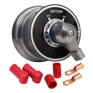 Alipis 1Set Battery Disconnect Switch Heavy Duty Cut Off Isolator for Car Truck Boat with Terminals and Boots Reliable Battery Isolation
