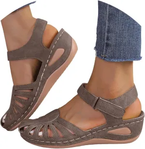 AMDBEL Orthopedic Sandals for Women,Sandals for Women Dressy Summer Closed Toe Breathable Sandals with Arch Support Shoes