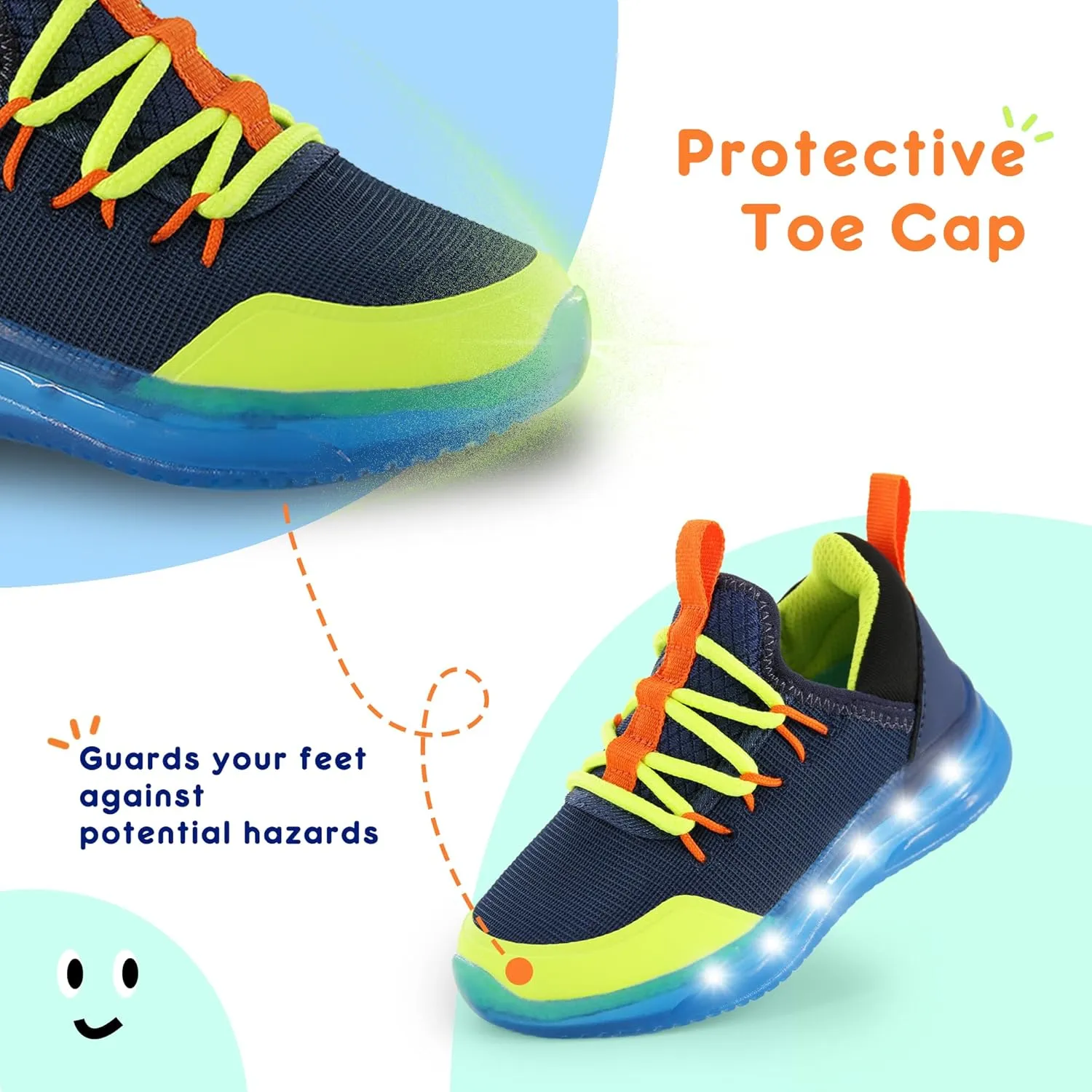 AMZZPIK LUMIKICK Light Up Shoes for Boys Girls Kids Tennis Sneakers Walking Led Glow Shoe for Toddler