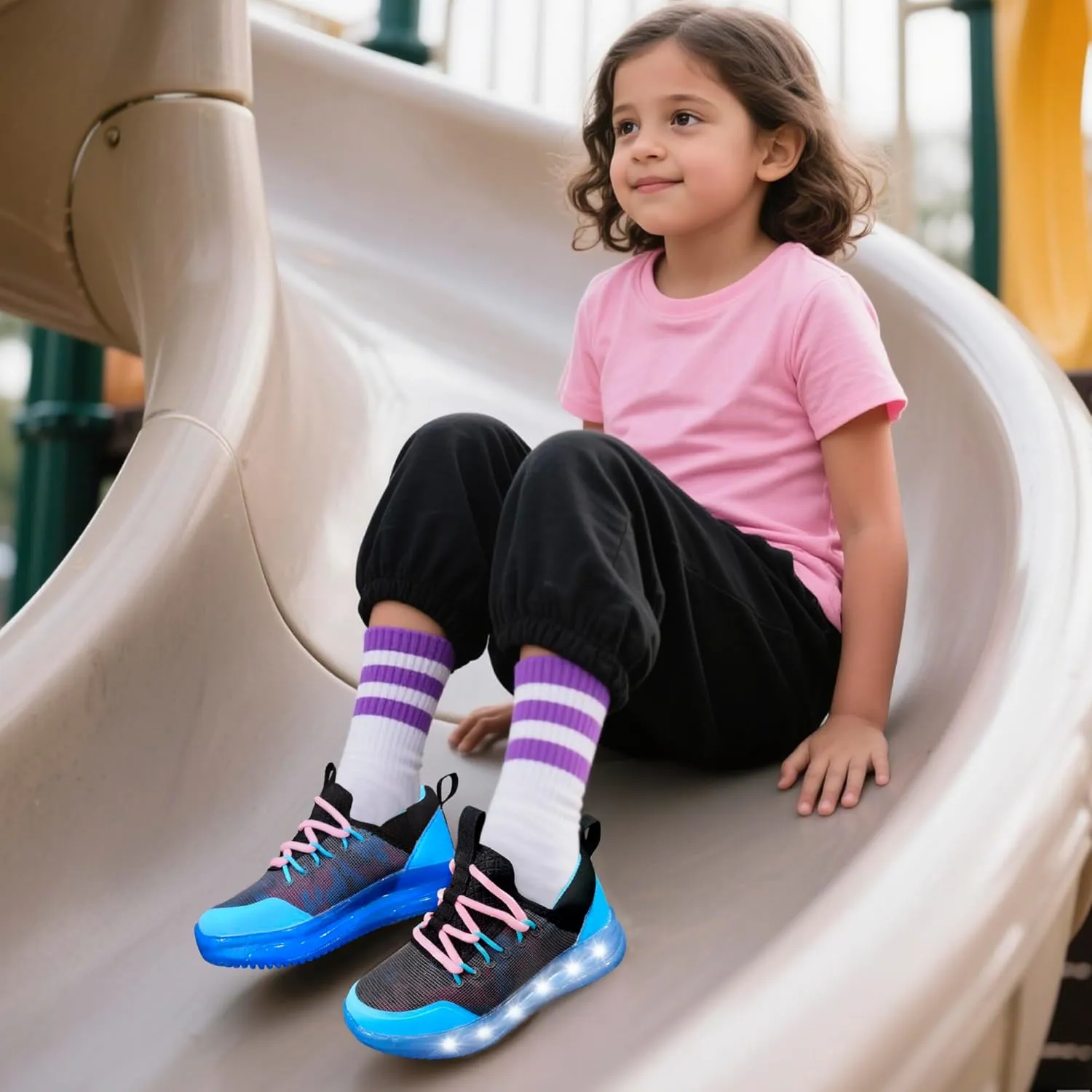AMZZPIK LUMIKICK Light Up Shoes for Boys Girls Kids Tennis Sneakers Walking Led Glow Shoe for Toddler