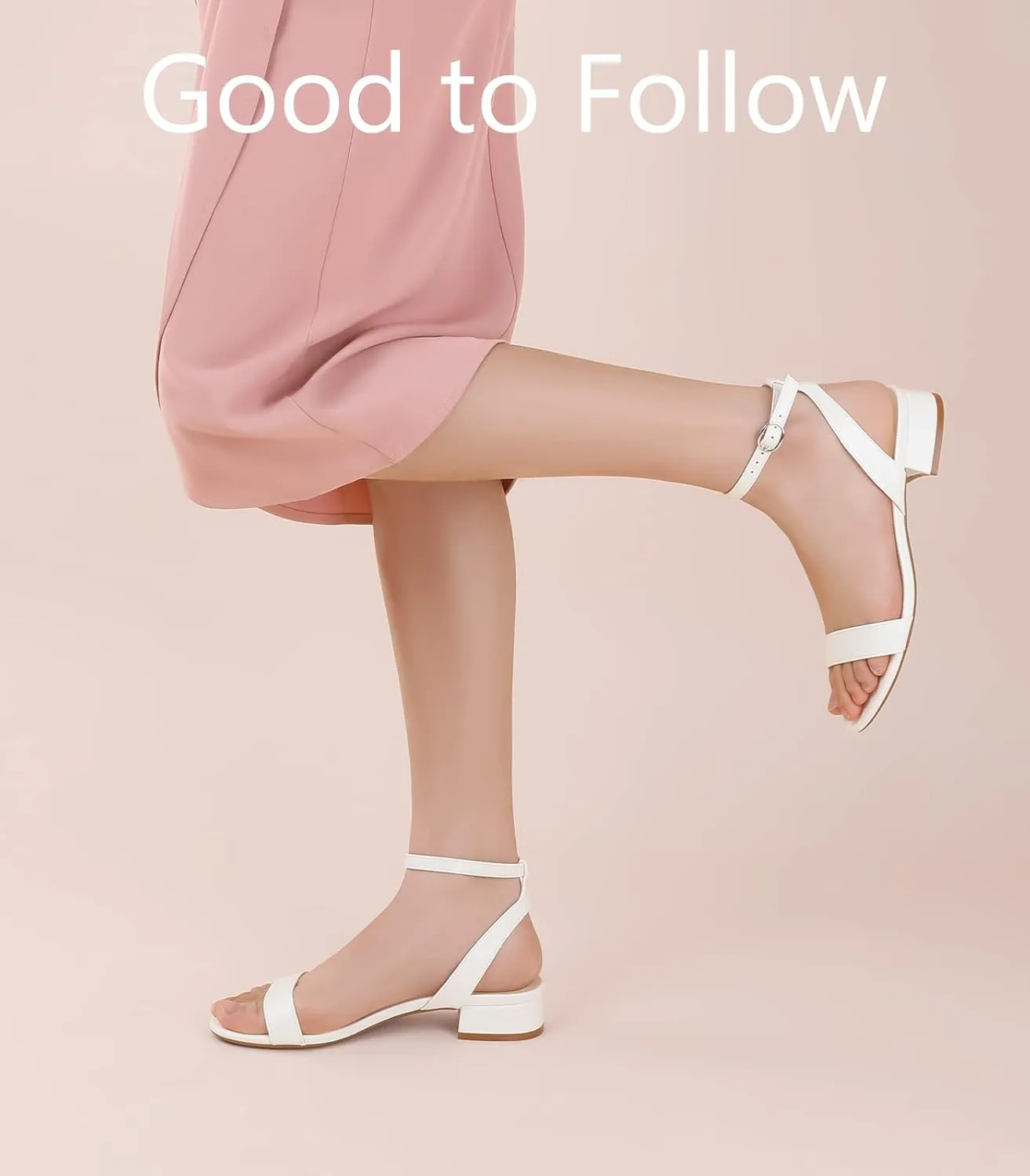 Ankis Black Nude White Red Women Sandals Comfortable Walking Strappy Open Toe Sandals for Women Dressy Summer 1 Inch Low block Heel Flat Adjustable Ankle Strap Wide Available Shoes 2024