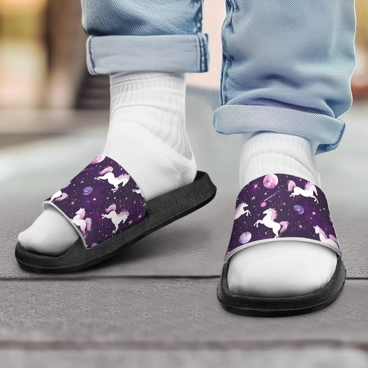 Anti-Slip Indoor Home Slippers for Girls and Boys, Kids Summer Shoes Size 11 Little Kid- Size 3 Big Kid