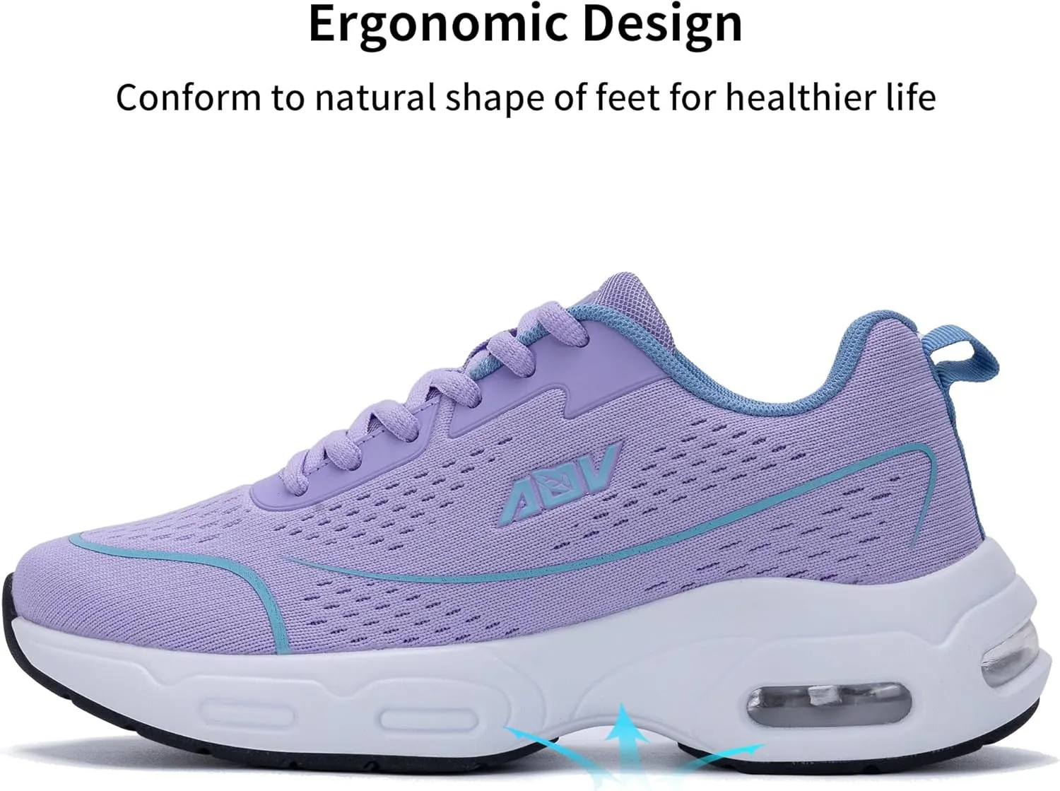 AOV Women Arch Support Walking Shoes Orthotic Tennis Sneakers for Plantar Fasciitis Air Athletic Running Shoes