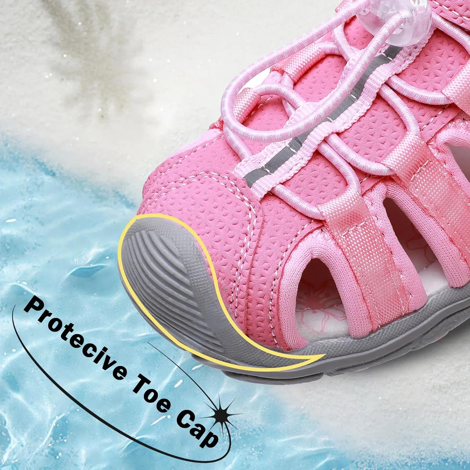 Apakowa Kids Boys Sandals Summer Outdoor Athletic Double Strap Closed-Toe Beach Sandals Sport (Toddler/Little Kid)