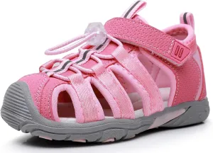 Apakowa Kids Boys Sandals Summer Outdoor Athletic Double Strap Closed-Toe Beach Sandals Sport (Toddler/Little Kid)
