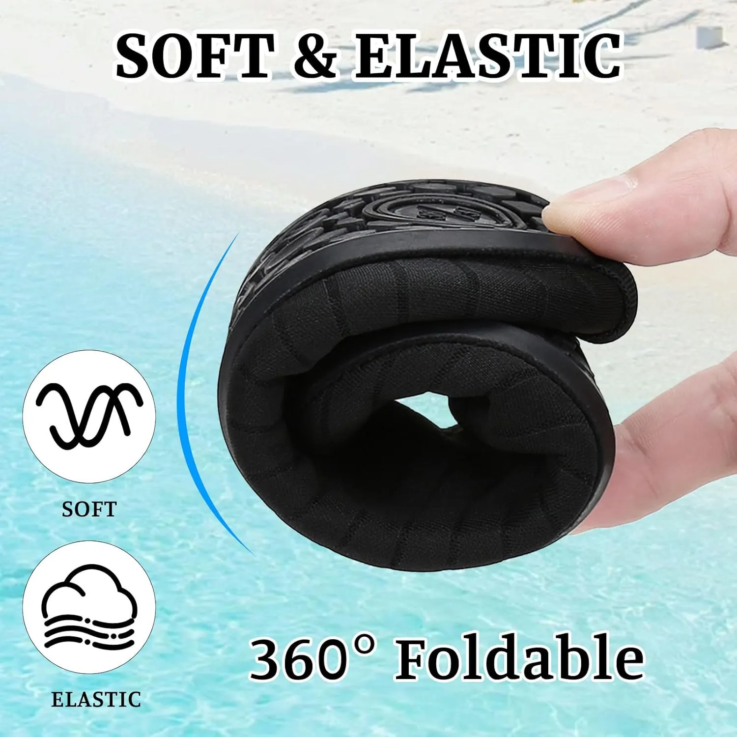 Aqua Socks Swim Beach Barefoot for Women Men Lightweight Quick Dry Slip-on Water Shoes,Fashion Yoga Socks Swimming Trail Barefoot Footwear,Outdoor Camping Exercise Collapsible Non-Slip Shoes