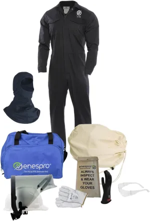 ArcGuard, CAT 2, 12 Calorie, Arc Flash Suit Kit with FR Coverall, Face Shield, and Balaclava
