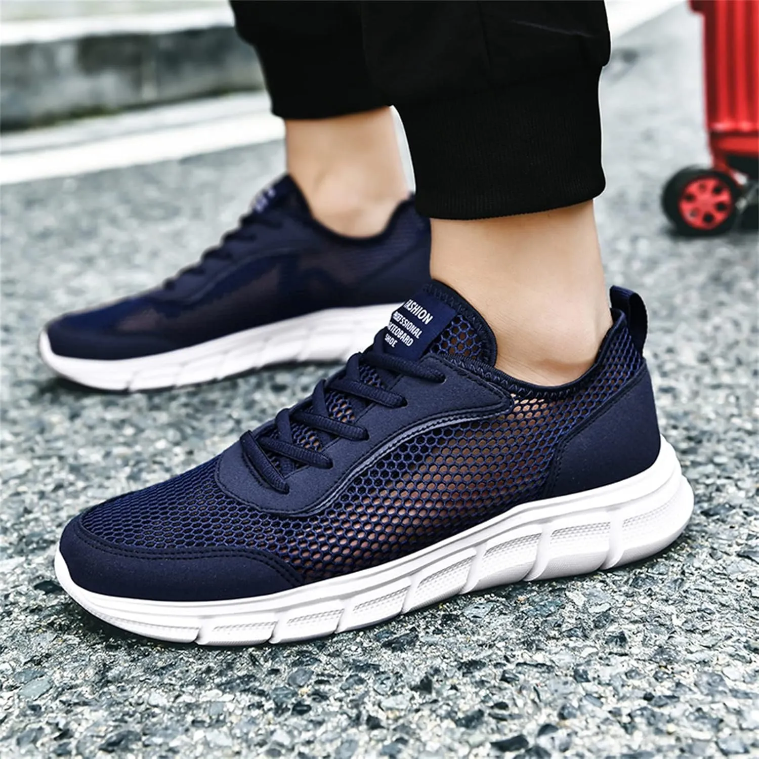 Arch Support Hiking Shoes for Men Lightweight Breathable Slip on Running Shoe Lightweight Elderly Slip on Shoes