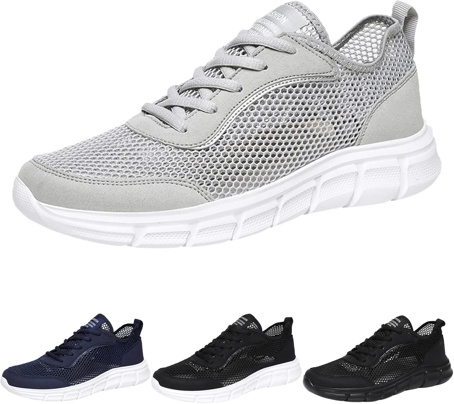 Arch Support Hiking Shoes for Men Lightweight Breathable Slip on Running Shoe Lightweight Elderly Slip on Shoes