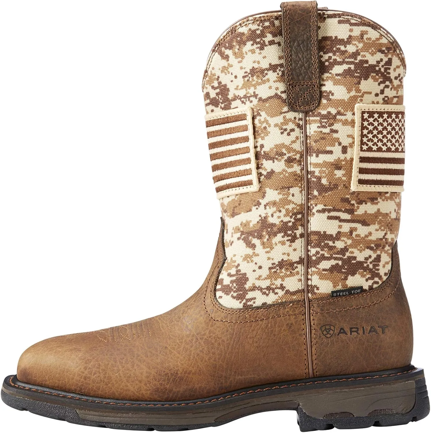 Ariat Men's Mns Workhog Patriot St Earth/Sand Camo