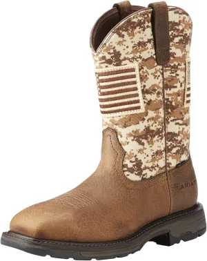 Ariat Men's Mns Workhog Patriot St Earth/Sand Camo
