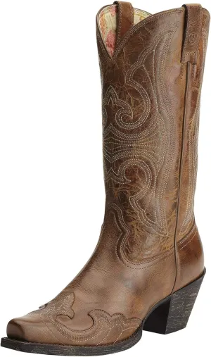 ARIAT Women's Round Up D Toe Wingtip Western Boot
