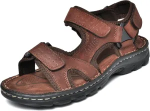 Arkbird Men's Leather Sandals Athletic Fisherman Sandal Outdoor Comfortable and Stylish Casual Summer Slip On Shoes for Men