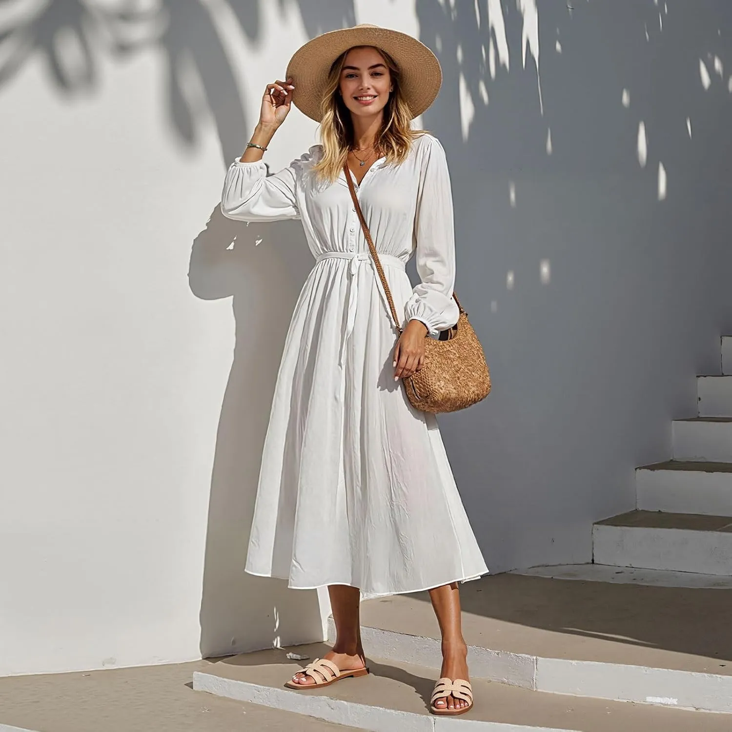 Artrotter Slides Beach Sandals for Women Comfortable Vacation Summer Shoes for Women Flat Sandals