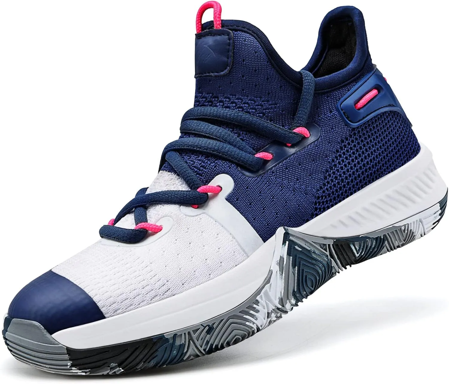 ASHION Men Basketball Shoes Arch Support Mens Sneakers Anti Slip Breathable Comfortable High Top Sports Running Walking Tennis Shoes
