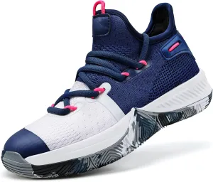 ASHION Men Basketball Shoes Arch Support Mens Sneakers Anti Slip Breathable Comfortable High Top Sports Running Walking Tennis Shoes
