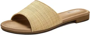 ATHMILE Sandals for Women 2025 One Band Womens Sandals Dressy Open Toe Flats Summer Slides for Casual Party Cute Beach