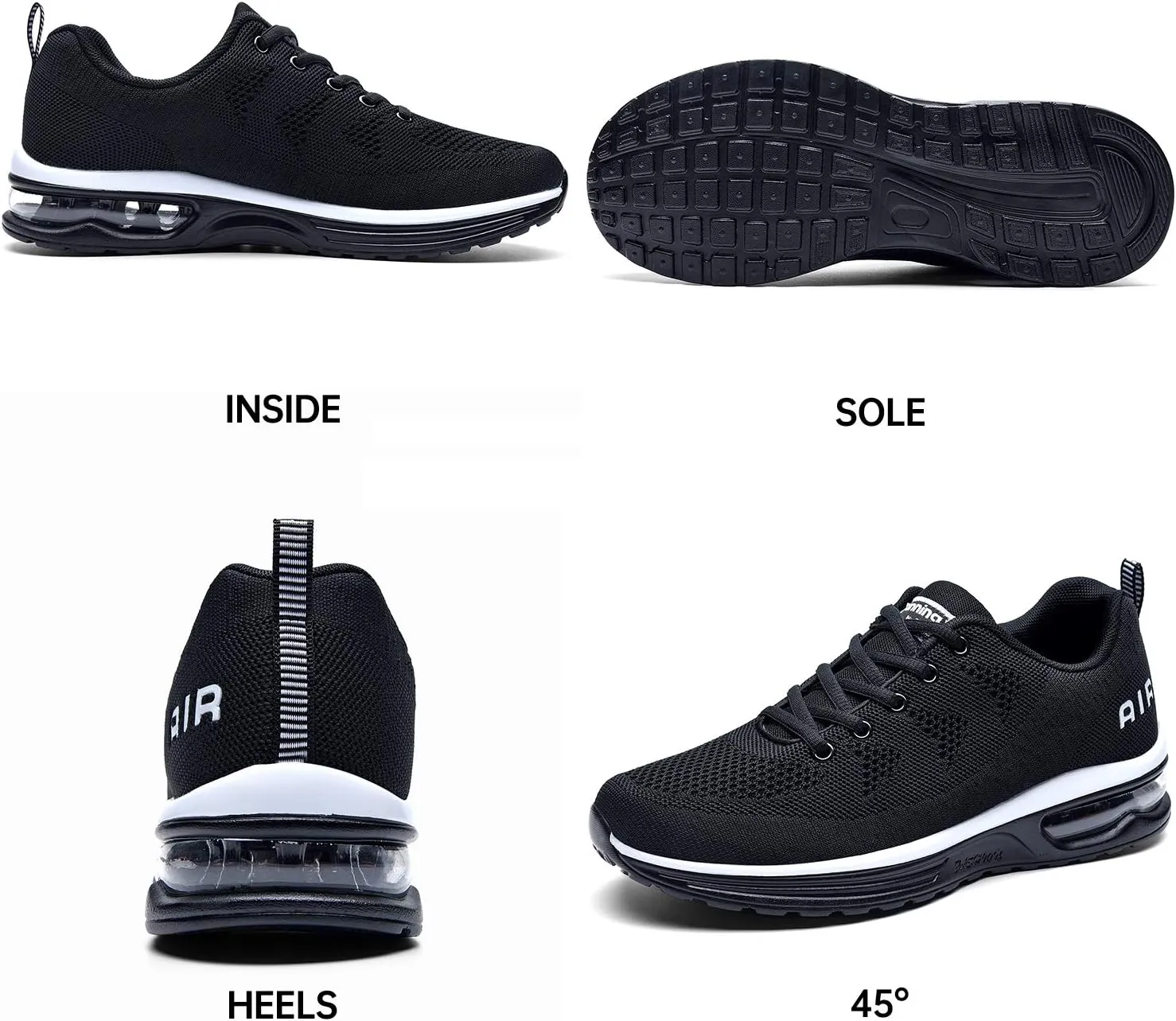Autper Mens Air Athletic Running Shoes Sneakers Lightweight Sport Gym Jogging Walking Tennis Sneakers US 6.5-US 12.5