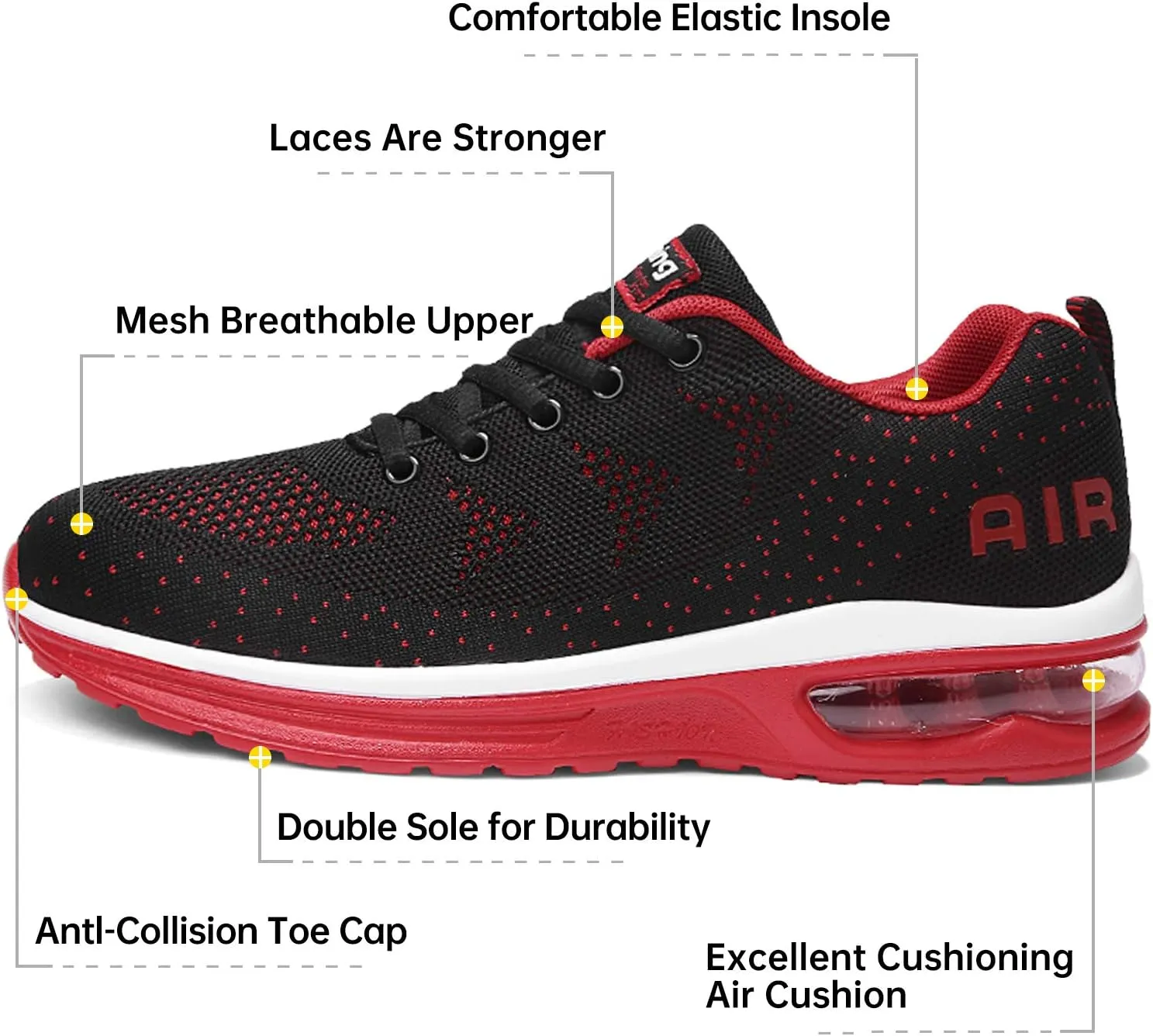 Autper Mens Air Athletic Running Shoes Sneakers Lightweight Sport Gym Jogging Walking Tennis Sneakers US 6.5-US 12.5