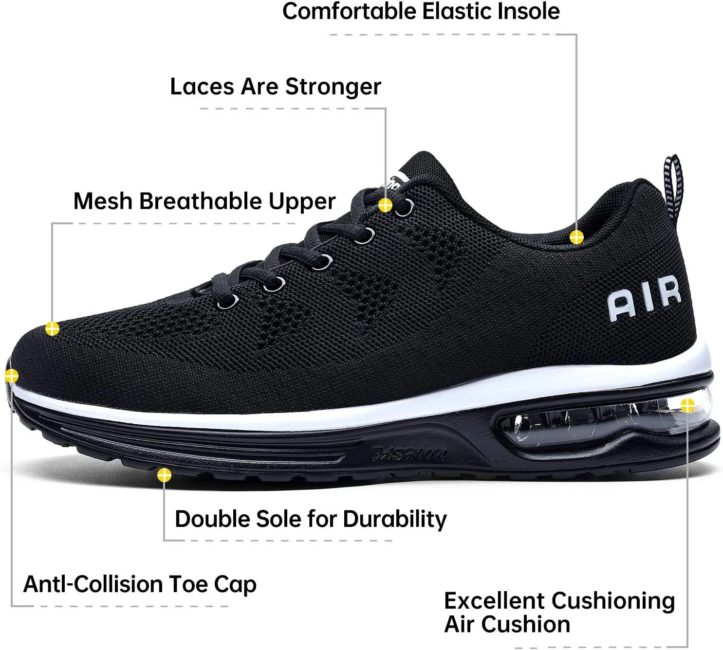 Autper Mens Air Athletic Running Shoes Sneakers Lightweight Sport Gym Jogging Walking Tennis Sneakers US 6.5-US 12.5