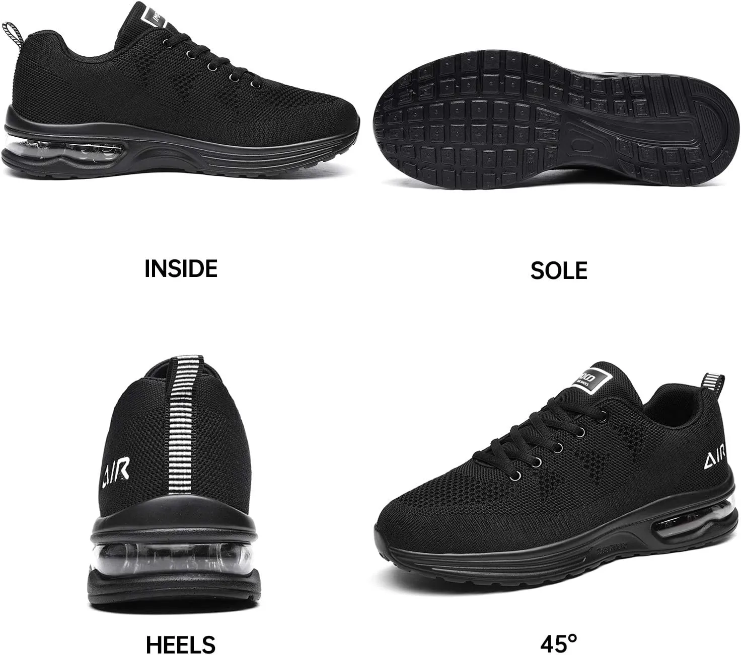 Autper Mens Air Athletic Running Shoes Sneakers Lightweight Sport Gym Jogging Walking Tennis Sneakers US 6.5-US 12.5