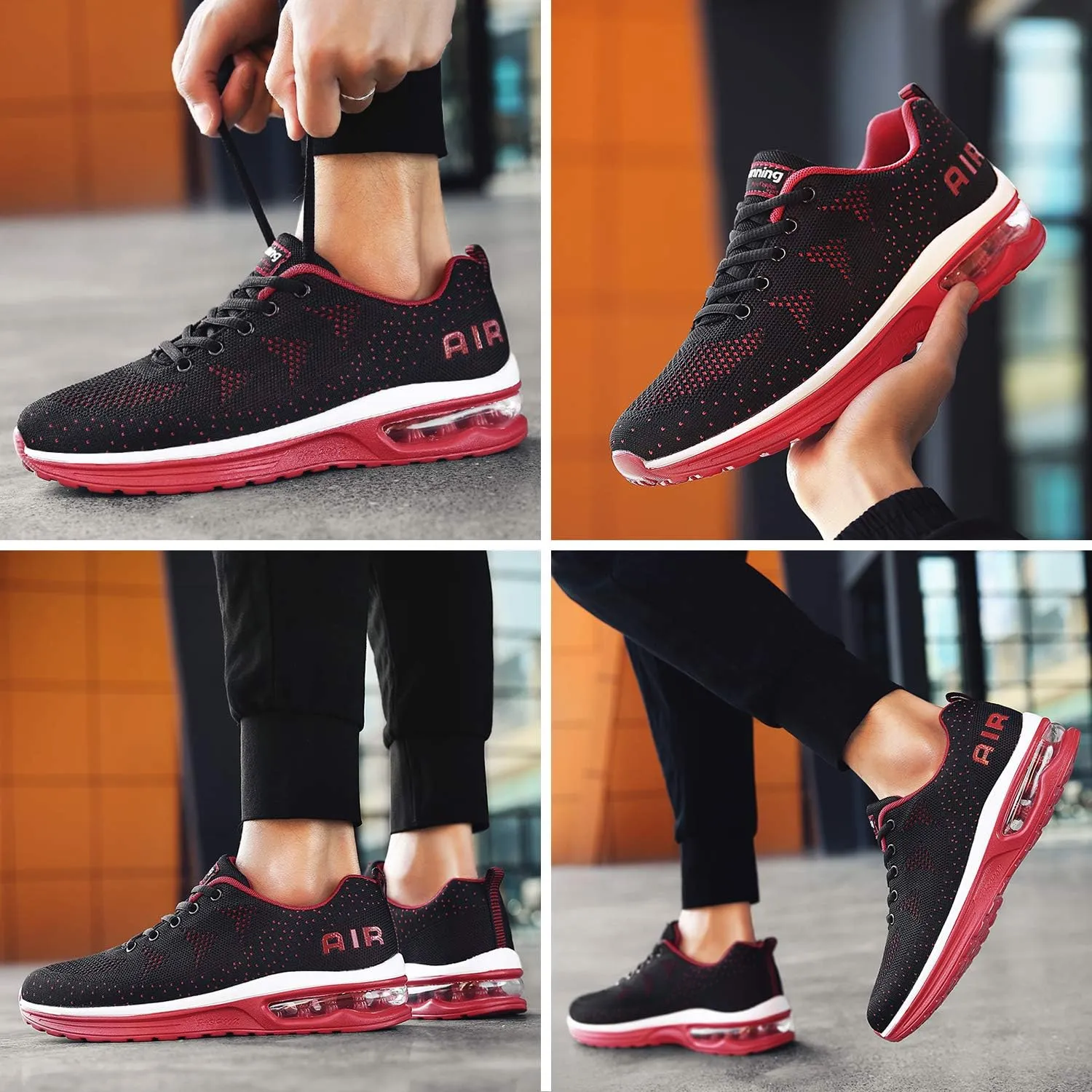Autper Mens Air Athletic Running Shoes Sneakers Lightweight Sport Gym Jogging Walking Tennis Sneakers US 6.5-US 12.5