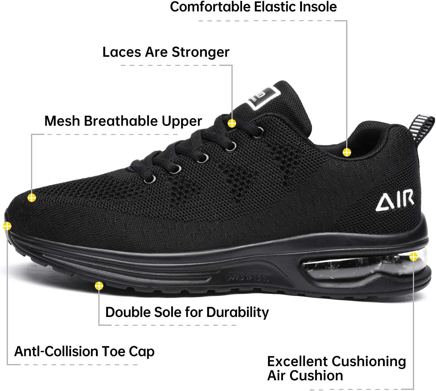 Autper Mens Air Athletic Running Shoes Sneakers Lightweight Sport Gym Jogging Walking Tennis Sneakers US 6.5-US 12.5