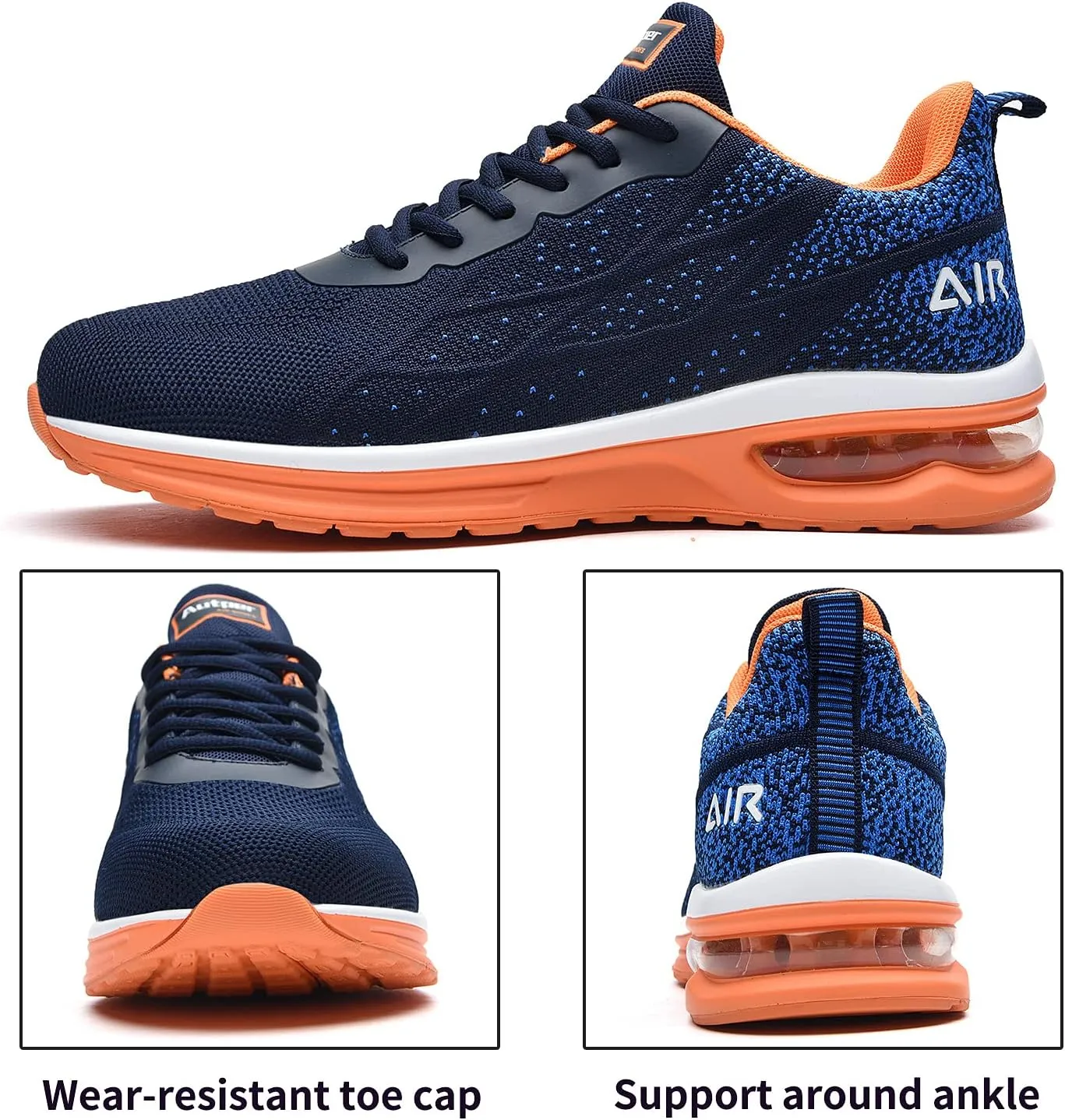 Autper Mens Air Athletic Running Tennis Shoes Lightweight Sport Gym Jogging Walking Sneakers US 6.5-US12.5