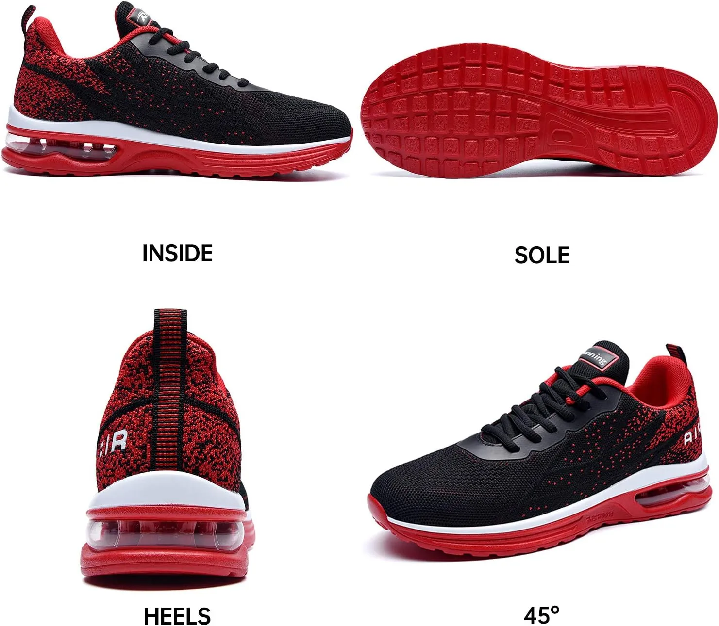 Autper Mens Air Athletic Running Tennis Shoes Lightweight Sport Gym Jogging Walking Sneakers US 6.5-US12.5