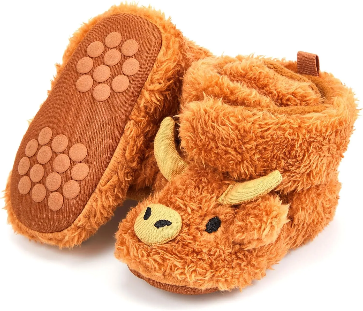 Baby Booties Highland Cow Baby Shoes Animal Unisex Newborn Infant Slippers for Toddler Infant Boy Girl
