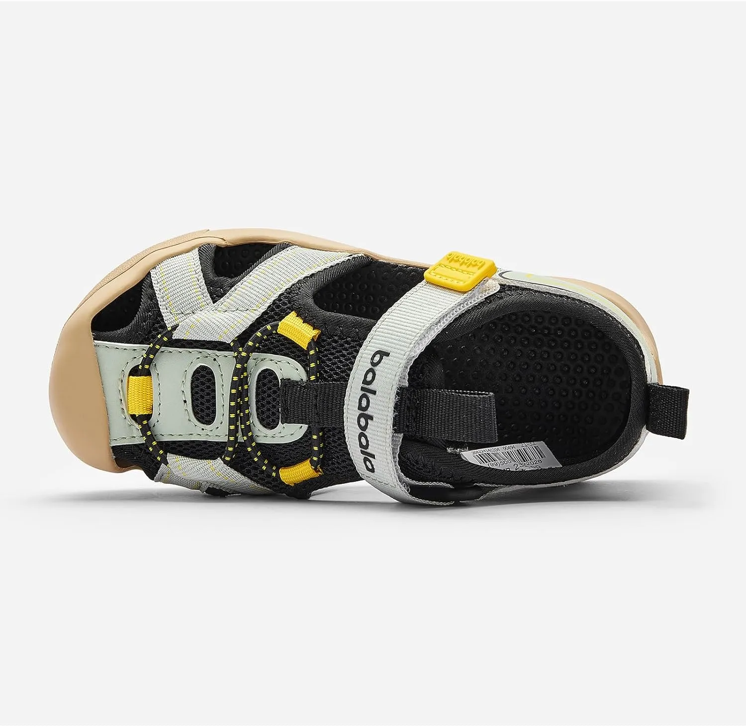 Balabala Kids Sandals Boys Girls Closed Toe Summer Outdoor Athletic Beaches Sandals Non-slip Hook and Loop
