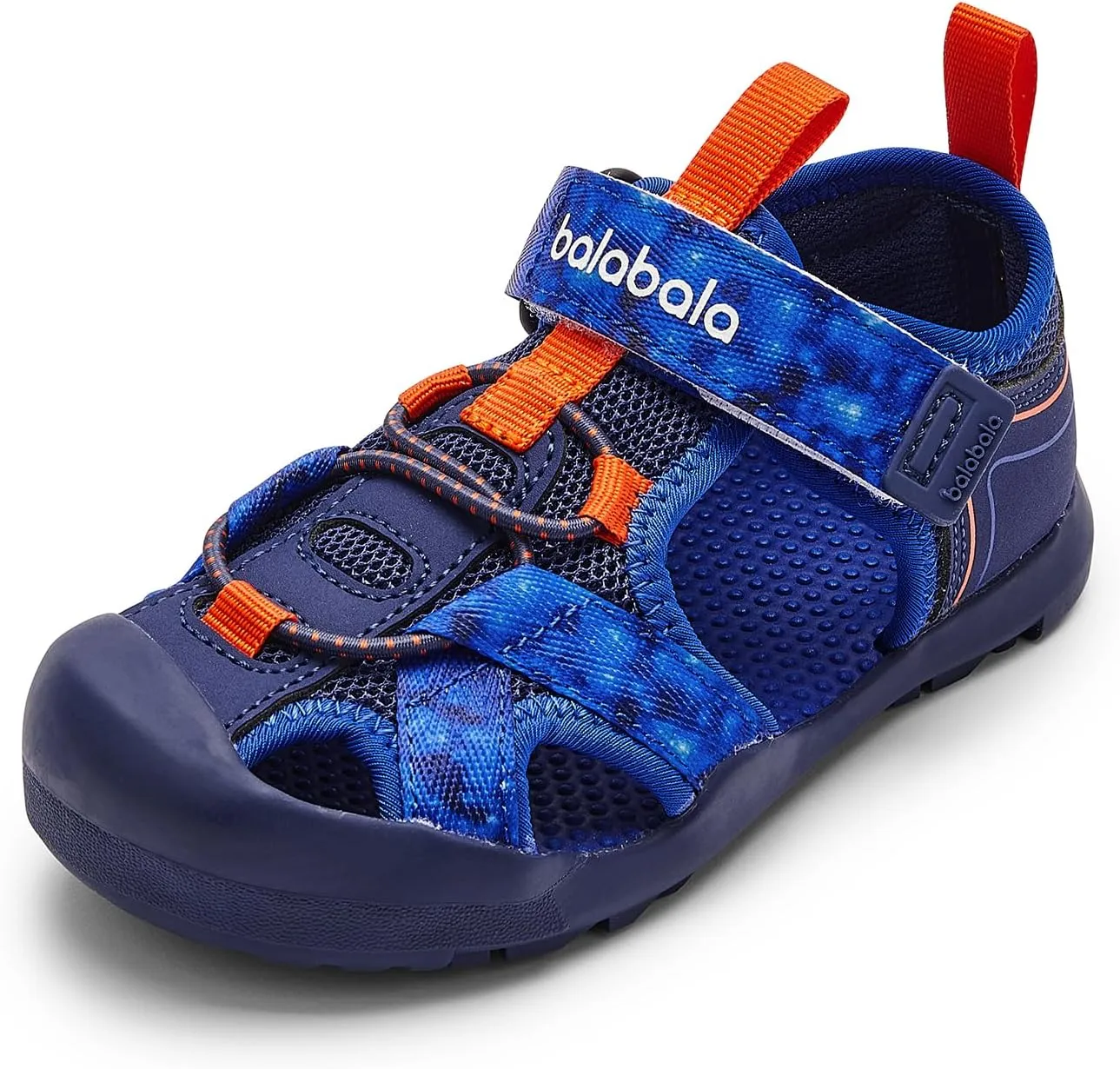 Balabala Kids Sandals Boys Girls Closed Toe Summer Outdoor Athletic Beaches Sandals Non-slip Hook and Loop