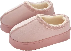 baobeijiadao Womens Platform Slippers Mini Boots Warm Fuzzy Cozy House Slippers Slip On Anti-Slip Winter Shoes for Women Indoor Outdoor