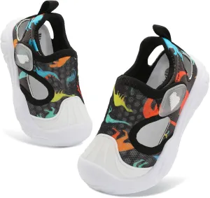 BARERUN Toddler Water Shoes Boys Girls Qucik Dry Breathable Kids Water Shoes Wide Adjustable Instep Water Sandals for Beach Swim Pool Non Slip Flexible Barefoot Sport Aqua Shoes