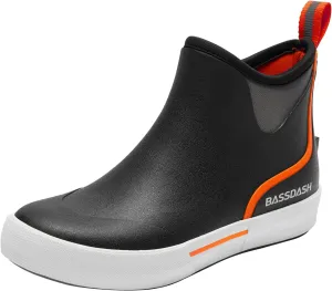 BASSDASH Womens 4.5” Waterproof Deck Ankle Rain Boots Anti-Slip Neoprene Rubber Garden Fishing Boots