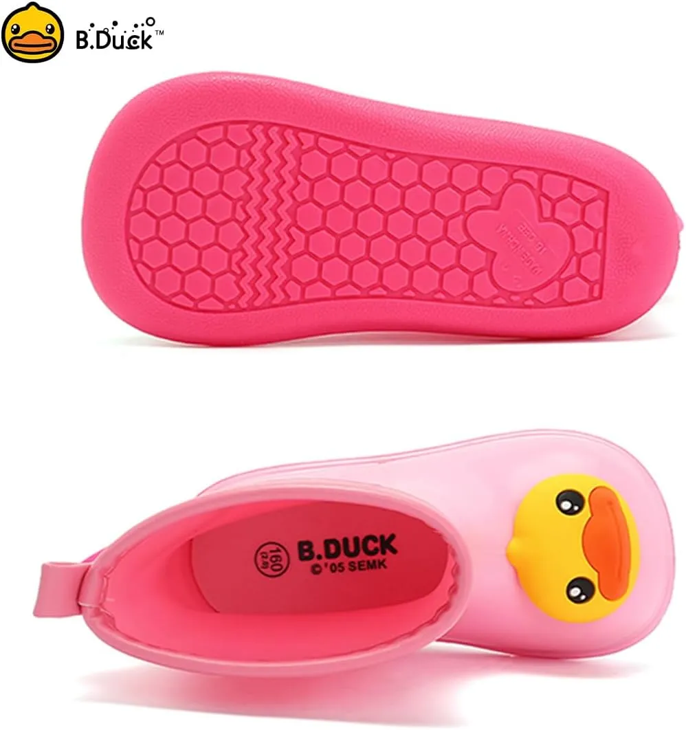 B.Duck Kids Rain Boots for Boys Girls Waterproof Toddler Cartoon Garden Boots